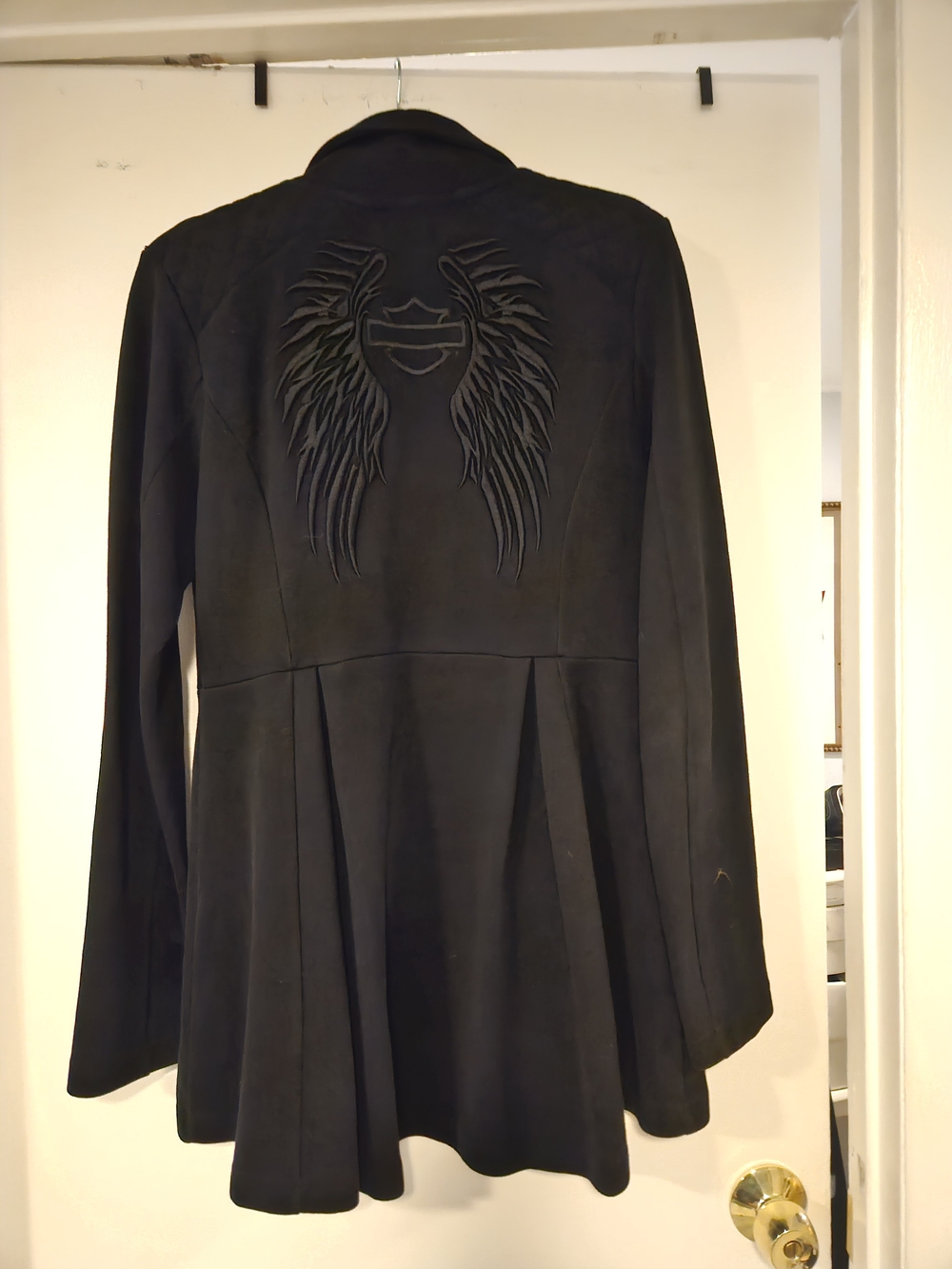 Harley-Davidson Black Wing-Back Black Military Style Pecoat